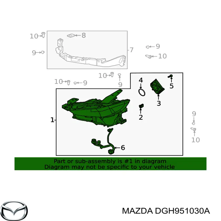  Фара правая Mazda CX-30 