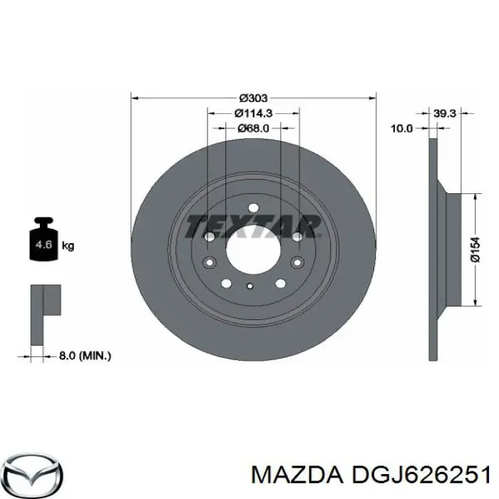  Тормозные диски Mazda CX-30 