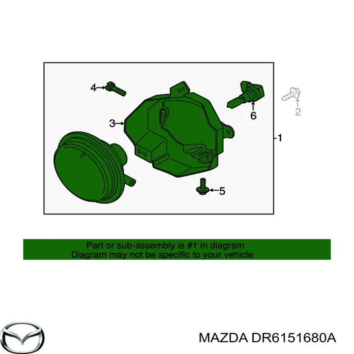 DR6151680A Mazda Противотуманка правая
