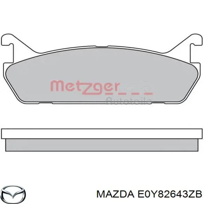 Задние тормозные колодки E0Y82643ZB Mazda