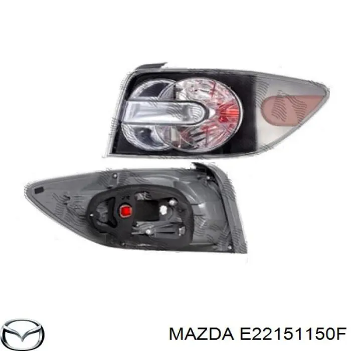 E22151150F Mazda lanterna traseira direita