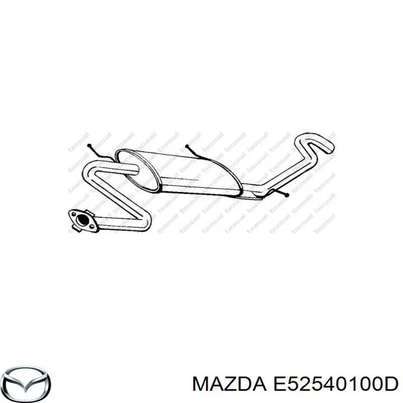 Глушитель, задняя часть на Mazda 323 III 