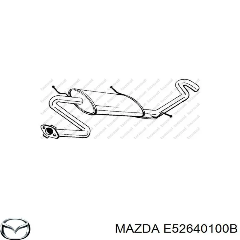 E52640100B Mazda silenciador, parte traseira