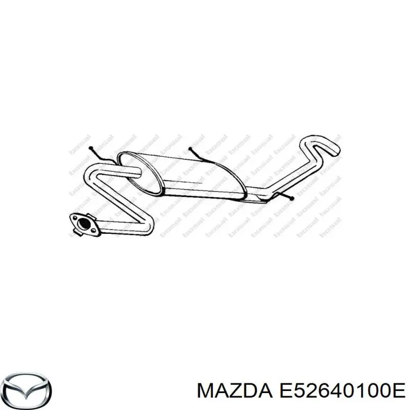 E52640100E Mazda silenciador, parte traseira