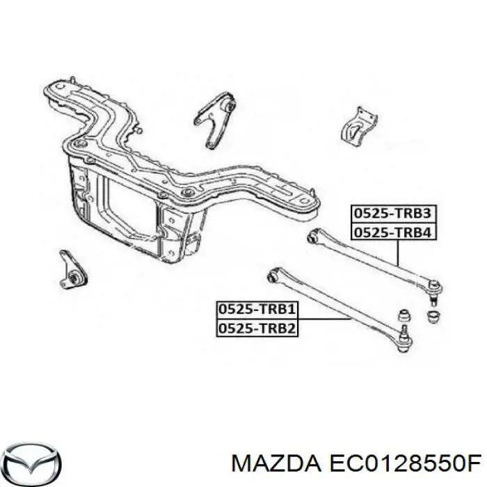 Рычаг задней подвески нижний левый EC0128550F Mazda