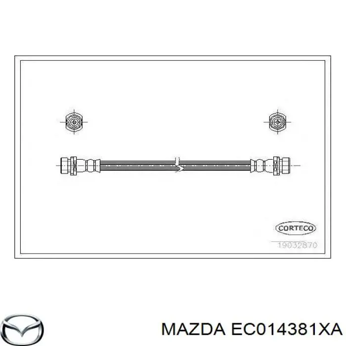 Шланг тормозной задний, правый Mazda EC014381XA цена, от 9.18 USD