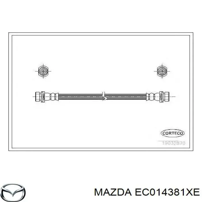 Шланг тормозной задний правый ZZC04381X Mazda