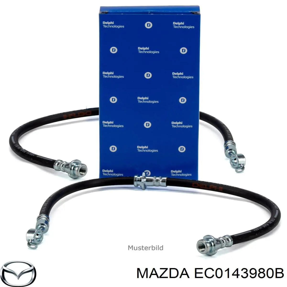 Купить EC0143980B Mazda Шланг тормозной передний