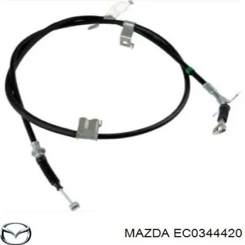 Купить EC0344420 Mazda Трос стояночного тормоза задний левый