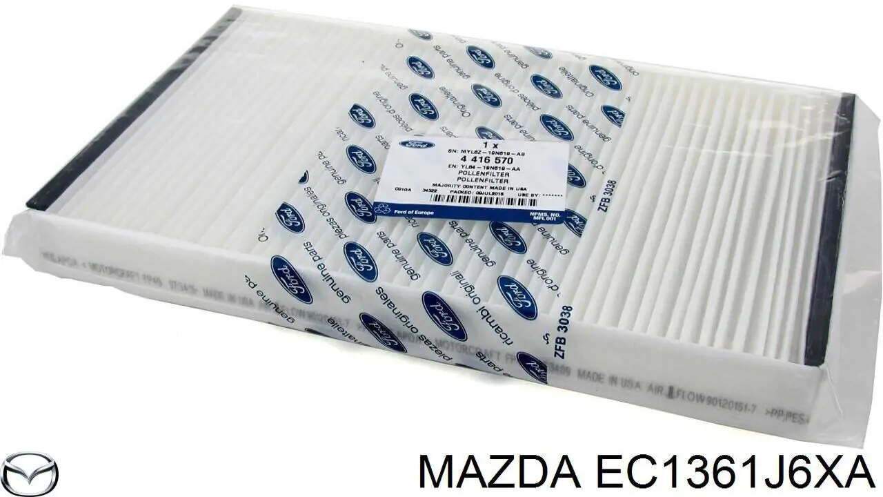 Filtro habitáculo EC1361J6XA Mazda