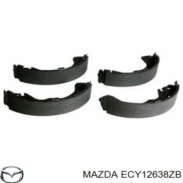 Купить ECY12638ZB Mazda Задние барабанные тормозные колодки