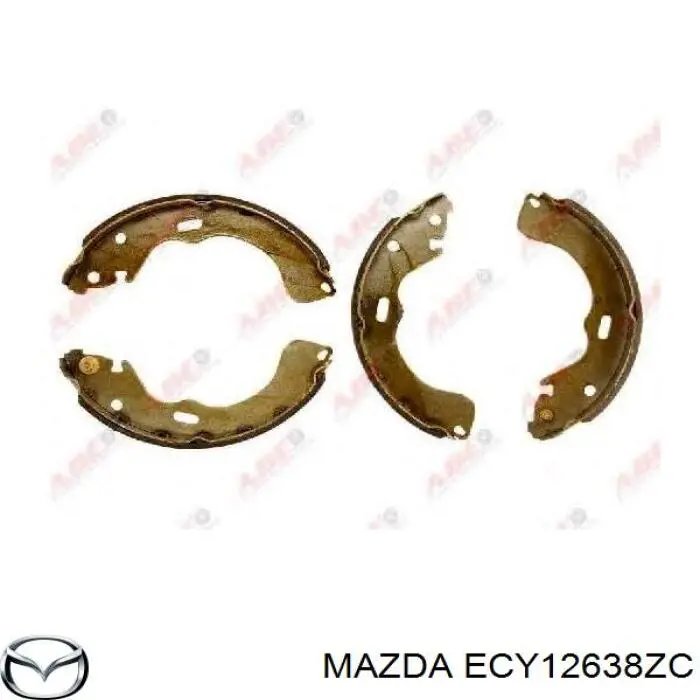 Колодки тормозные задние барабанные Mazda ECY12638ZC