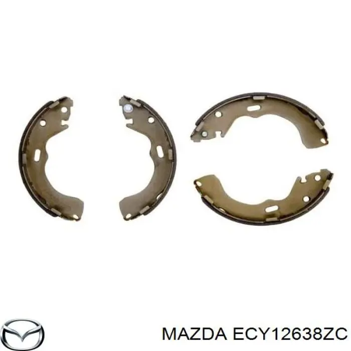 Купить ECY12638ZC Mazda Задние барабанные тормозные колодки