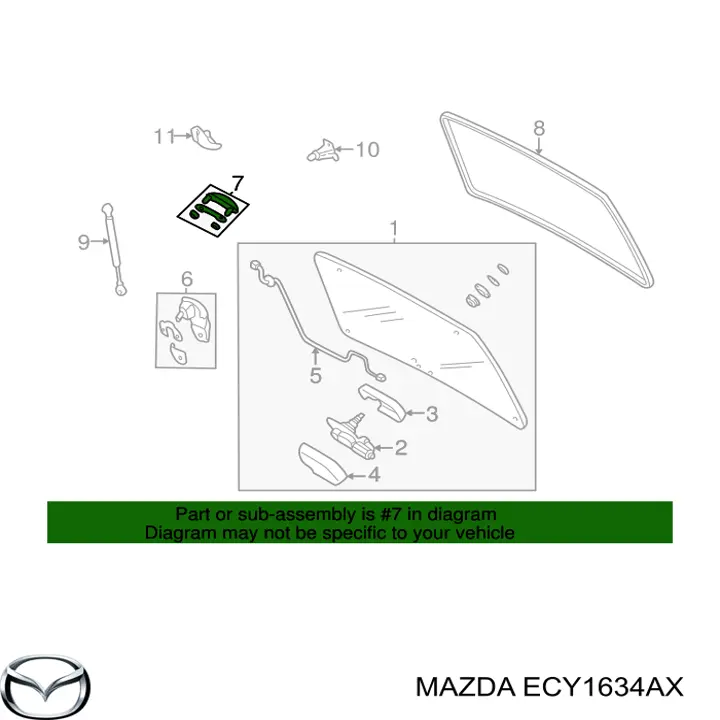  Ручка крышки багажника (двери 3/5-й задней) наружная Mazda Tribute 