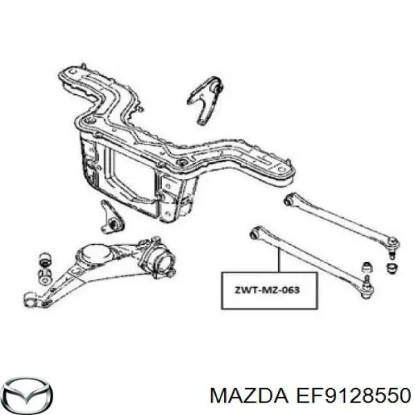 Рычаг задней подвески нижний левый Mazda EF9128550 цена, от 60.14 USD