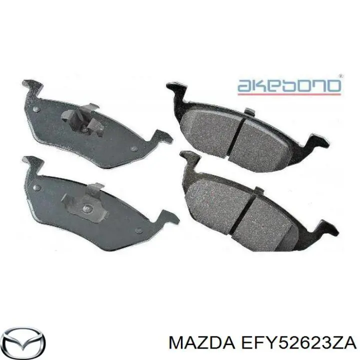 EFY52623ZA Mazda колодки тормозные задние дисковые