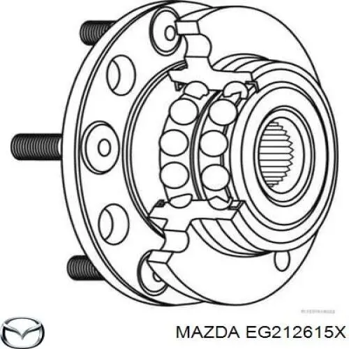 Задняя ступица EG212615X Mazda