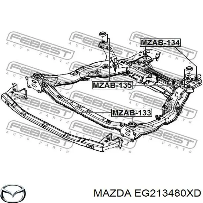 Передняя балка Mazda EG213480XD цена, от 63.77 USD