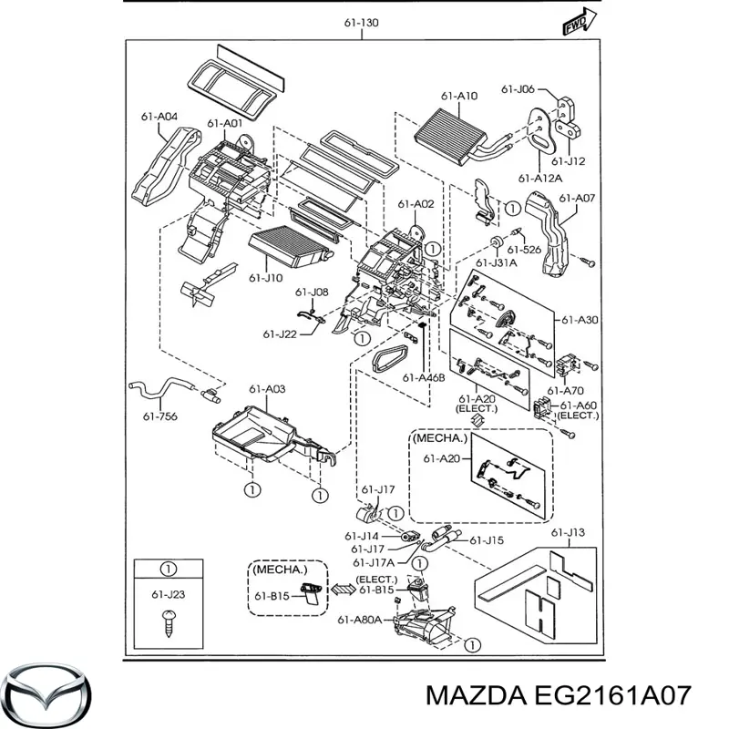  Mazda EG2161A07 цена, от 25.34 USD