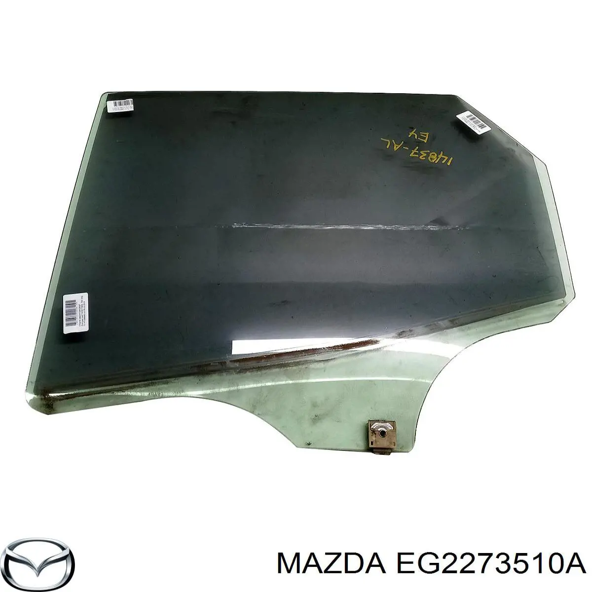 EG2273510A Mazda vidro da porta traseira esquerda