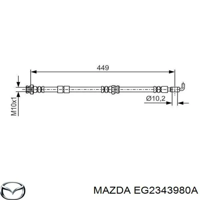Купить BH657 Masuma Шланг тормозной передний