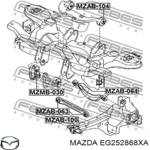 Купить EG252868XA Mazda Кронштейн (траверса) заднего редуктора правая