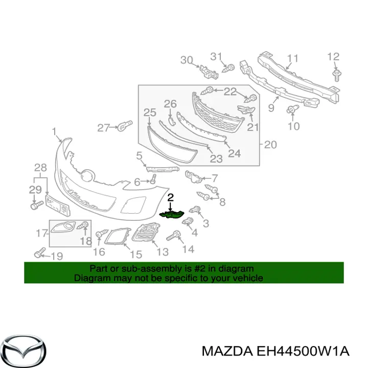 EH44500W1A Mazda 