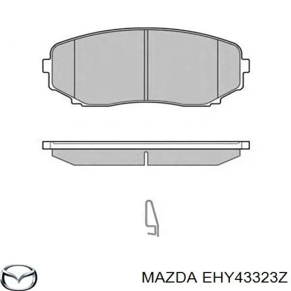 Передние тормозные колодки EHY43323Z Mazda