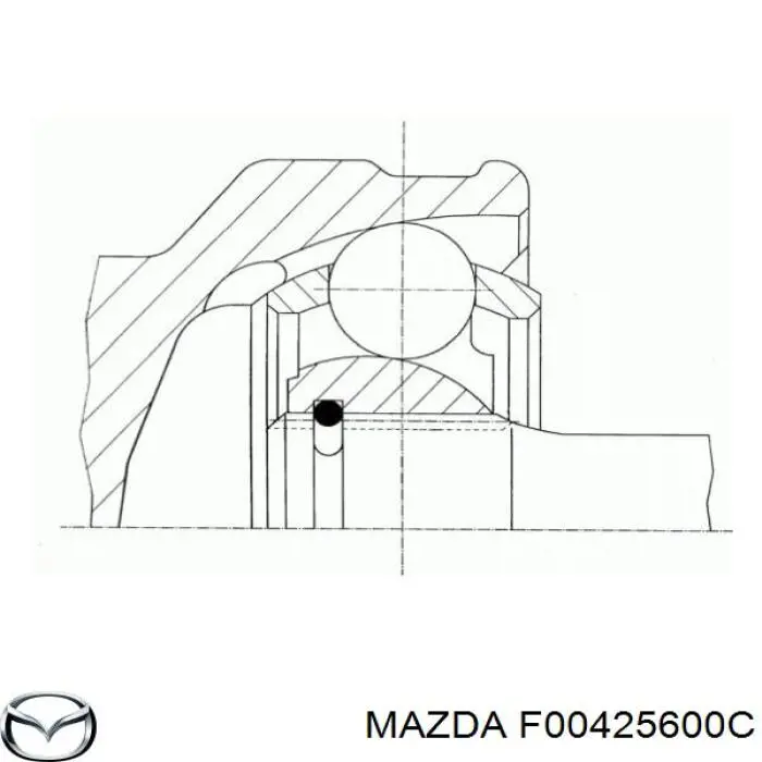 Полуось передняя левая на Mazda 323 III BF