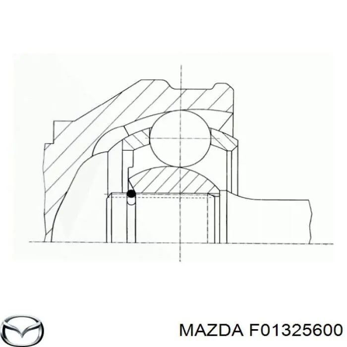 F02325400 Mazda Полуось передняя, правая