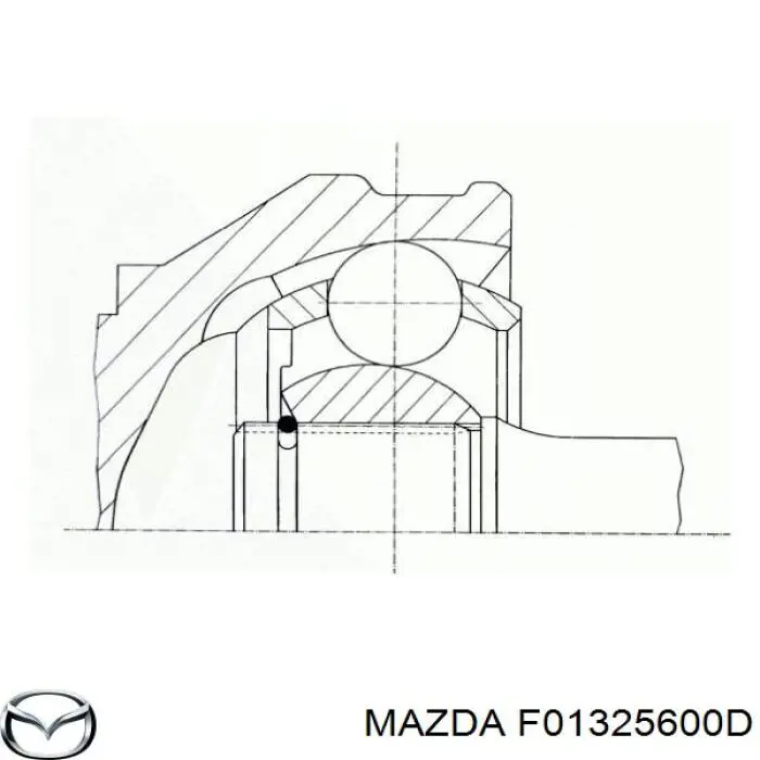 Полуось (привод) передняя левая F01325600D Mazda