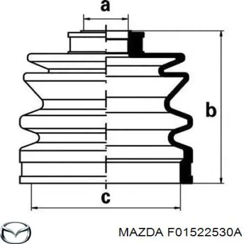 F015-22-530A Mazda пыльник шруса передней полуоси наружный