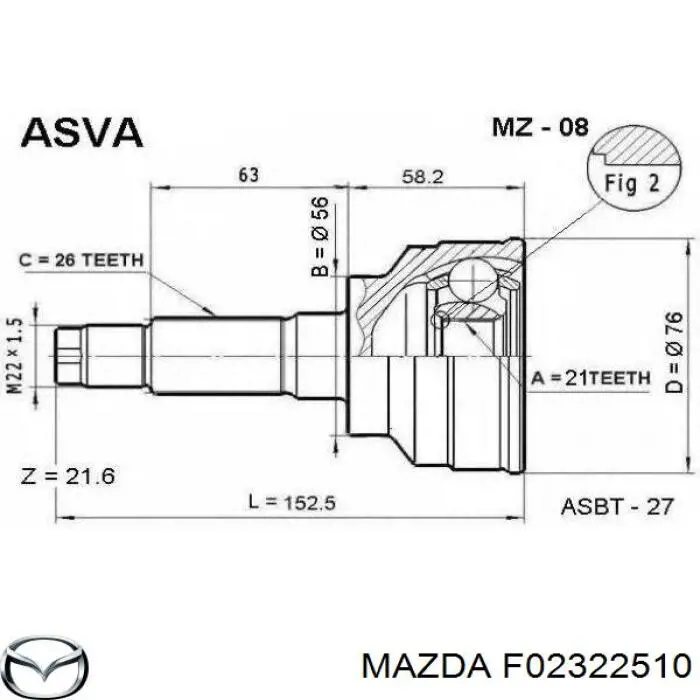 F02322510 Mazda 