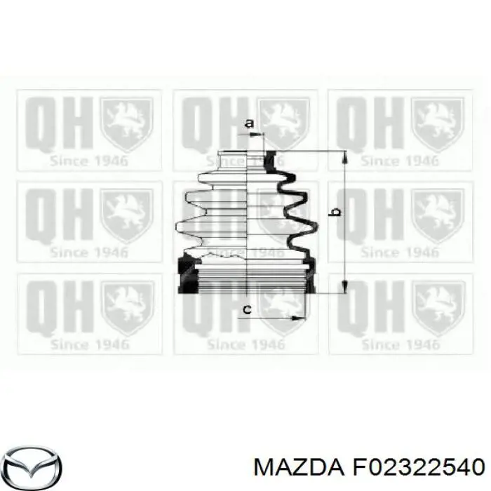 Пыльник шарнира угловых скоростей внутренний передний Mazda F02322540 цена, от 6.49 USD