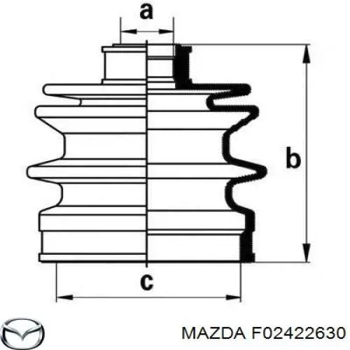 Пыльник ШРУСа наружный F02422630 Mazda