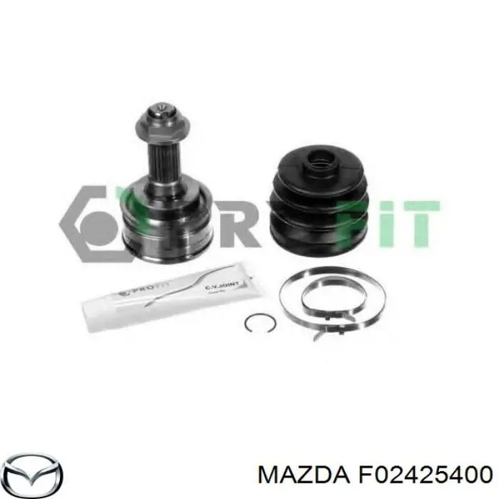 Árbol de transmisión delantero derecho F02425400 Mazda