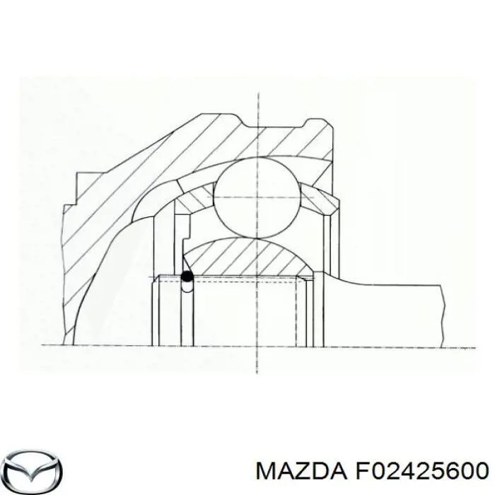 Левая полуось F02425600 Mazda