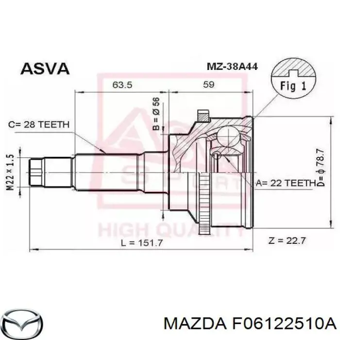  F06122510A Mazda