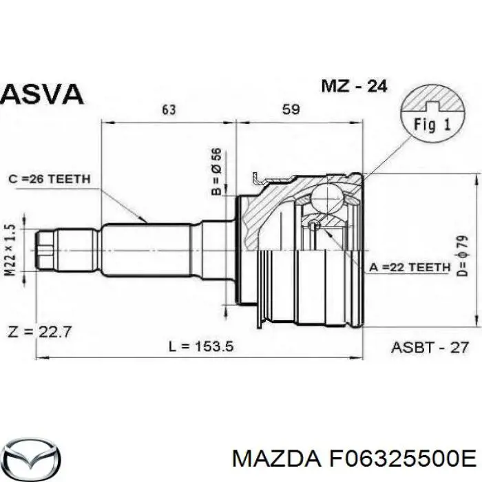  Mazda F06325500E цена, от 114.28 USD