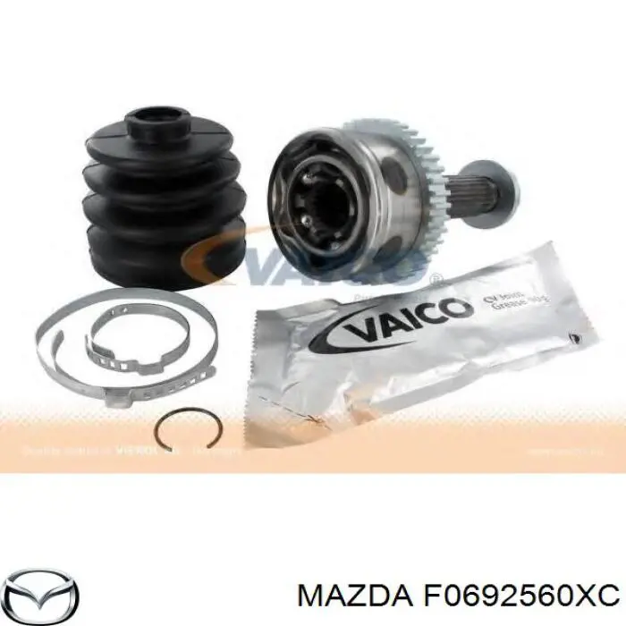 Полуось (привод) передняя левая F0692560XC Mazda