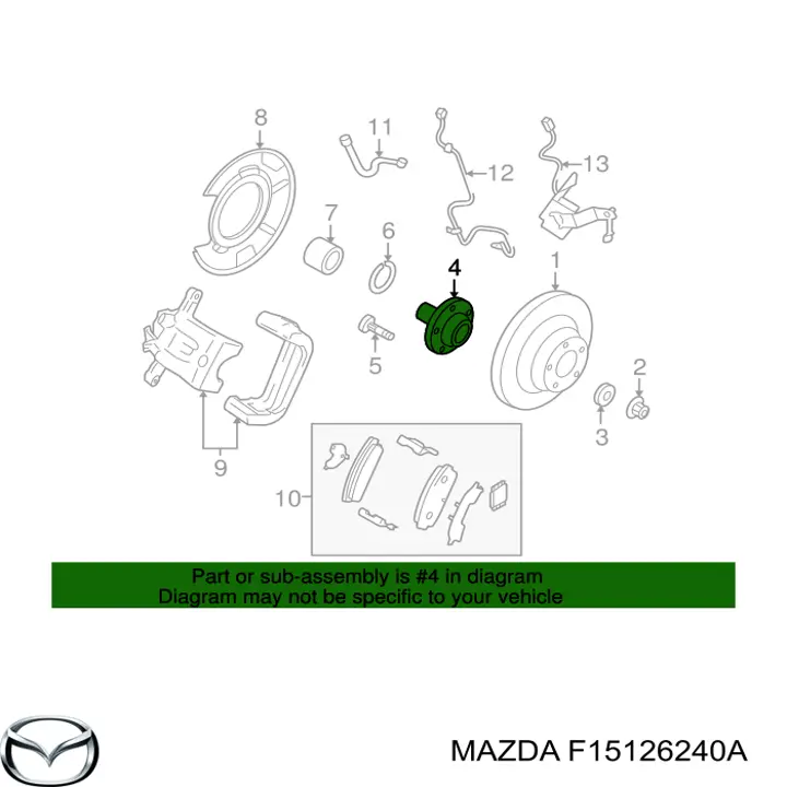  Mazda F15126240A цена, от 126.69 USD