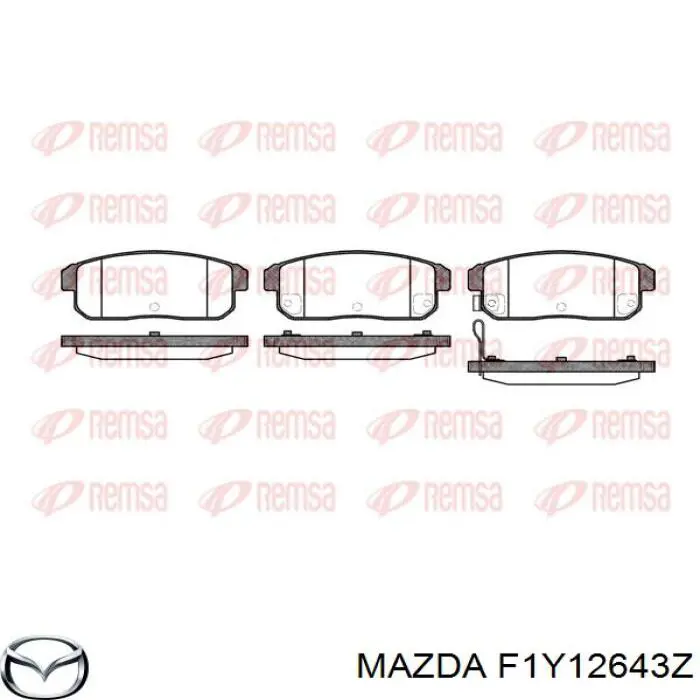 Pastillas de freno traseras F1Y12643Z Mazda