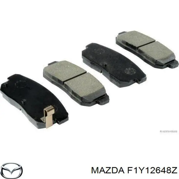 F1Y12648Z Mazda колодки тормозные задние дисковые