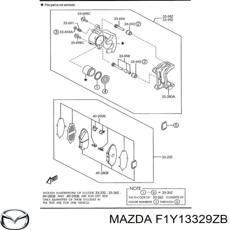 F1Y13329ZB Mazda 