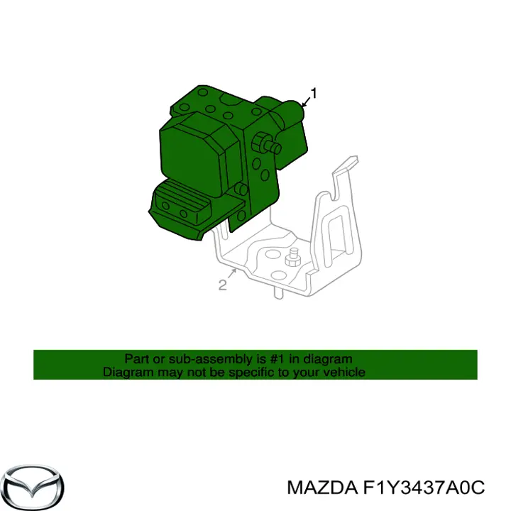 F1Y3437A0C Mazda Блок ABS гидравлический
