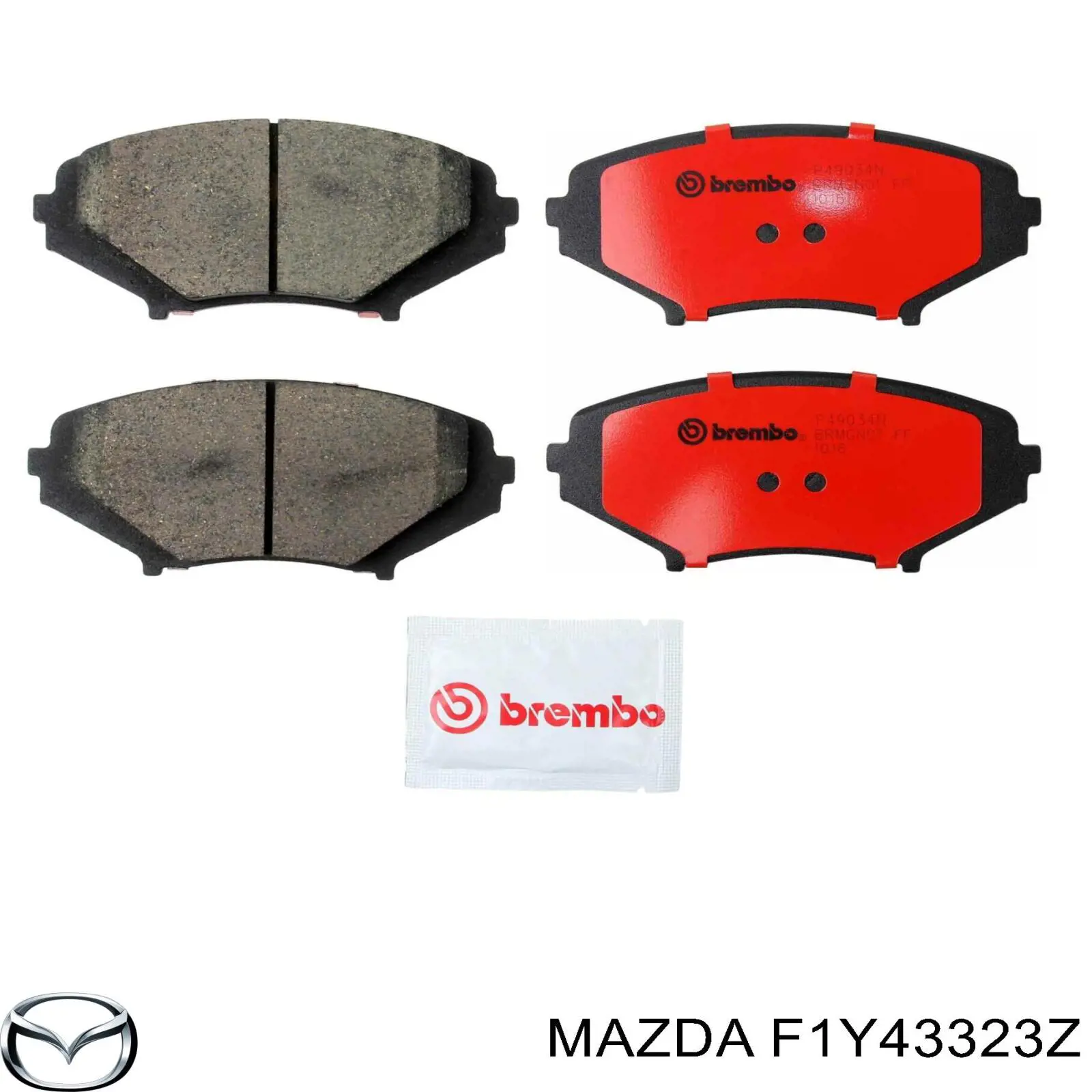 Передние тормозные колодки F1Y43323Z Mazda