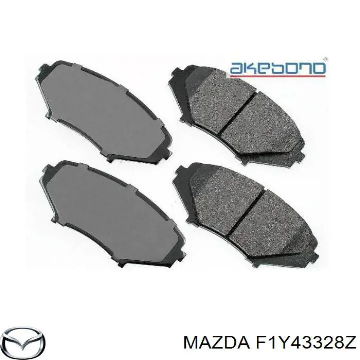 F1Y43328Z Mazda колодки тормозные передние дисковые