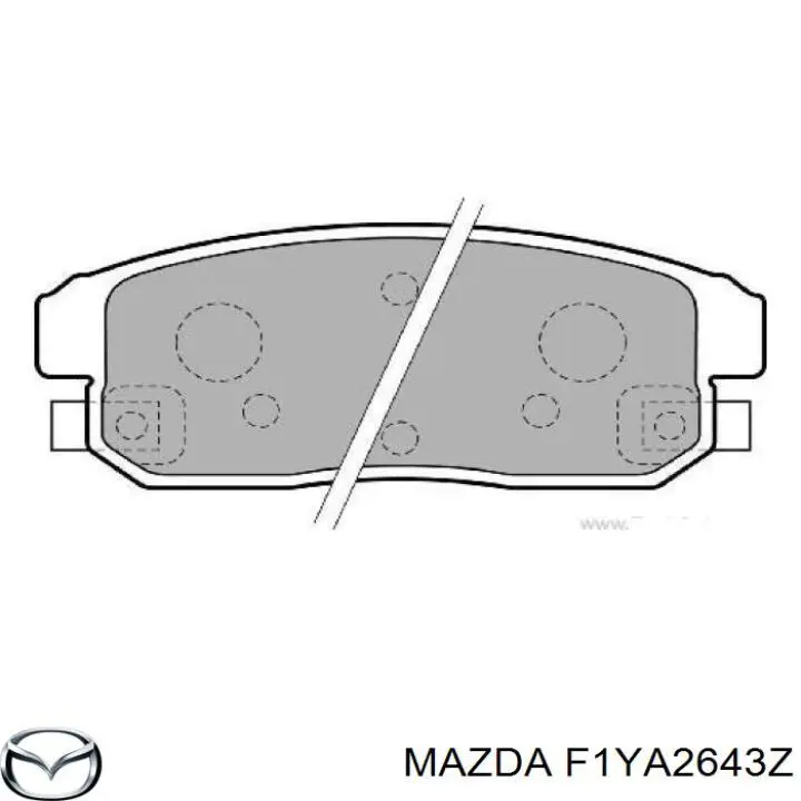 Pastillas de freno traseras F1YA2643Z Mazda