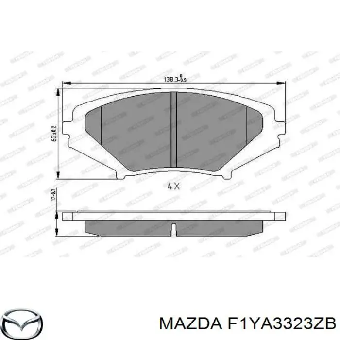 Колодки Mazda F1YA3323ZB цена, от 34.39 USD