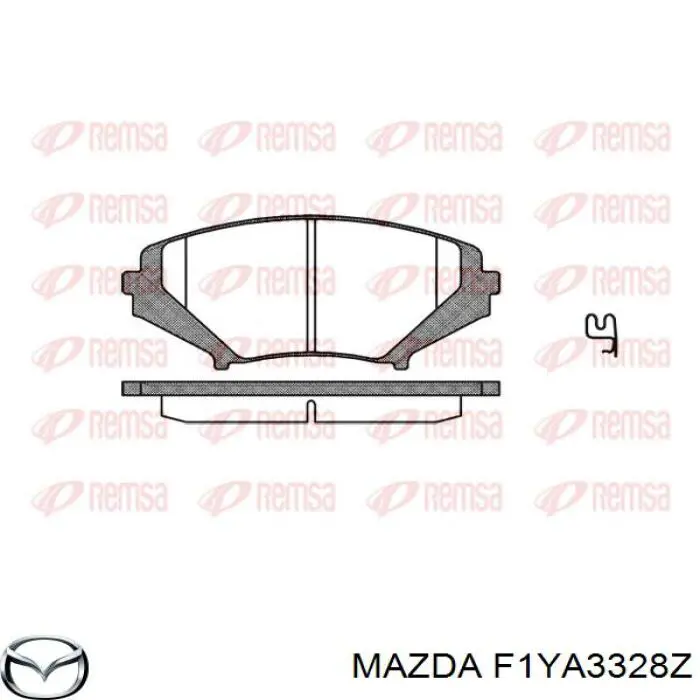 Передние тормозные колодки F1YA3328Z Mazda